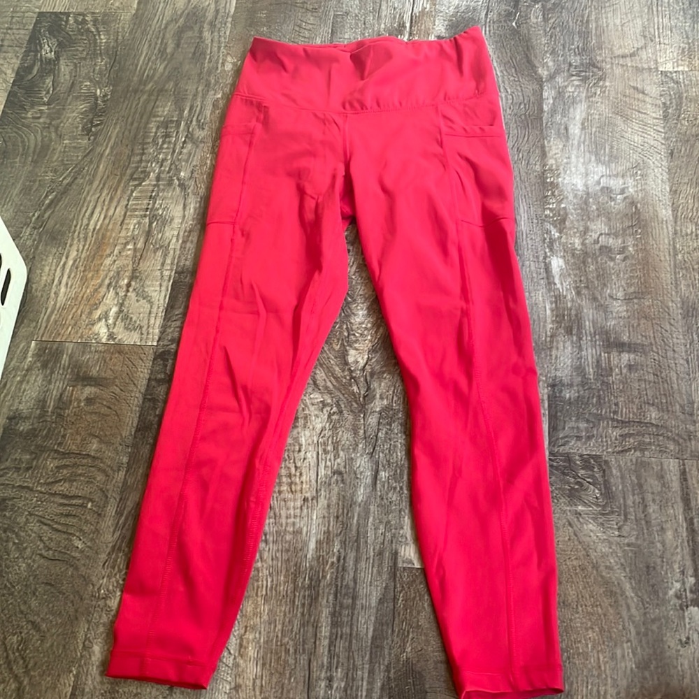 womens red leggings